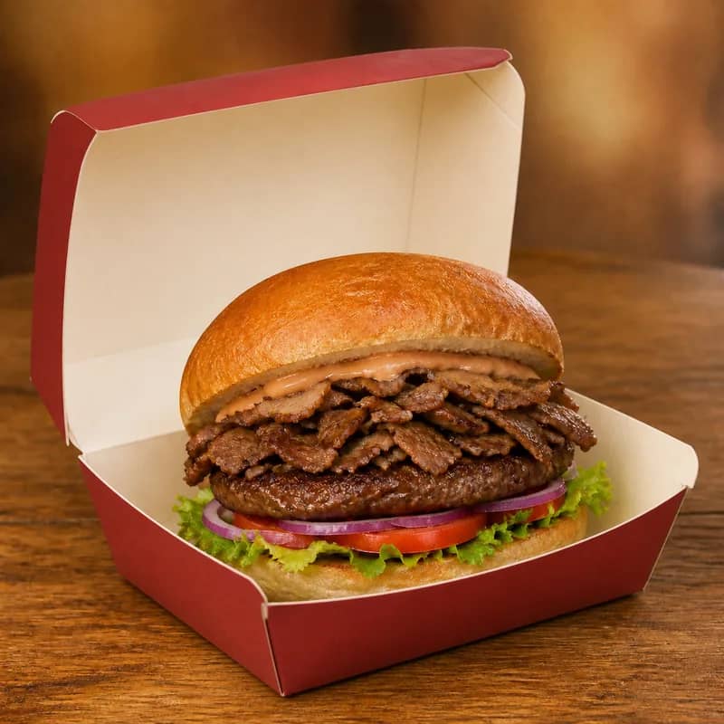 Single Burger With Beef Doner Meat
